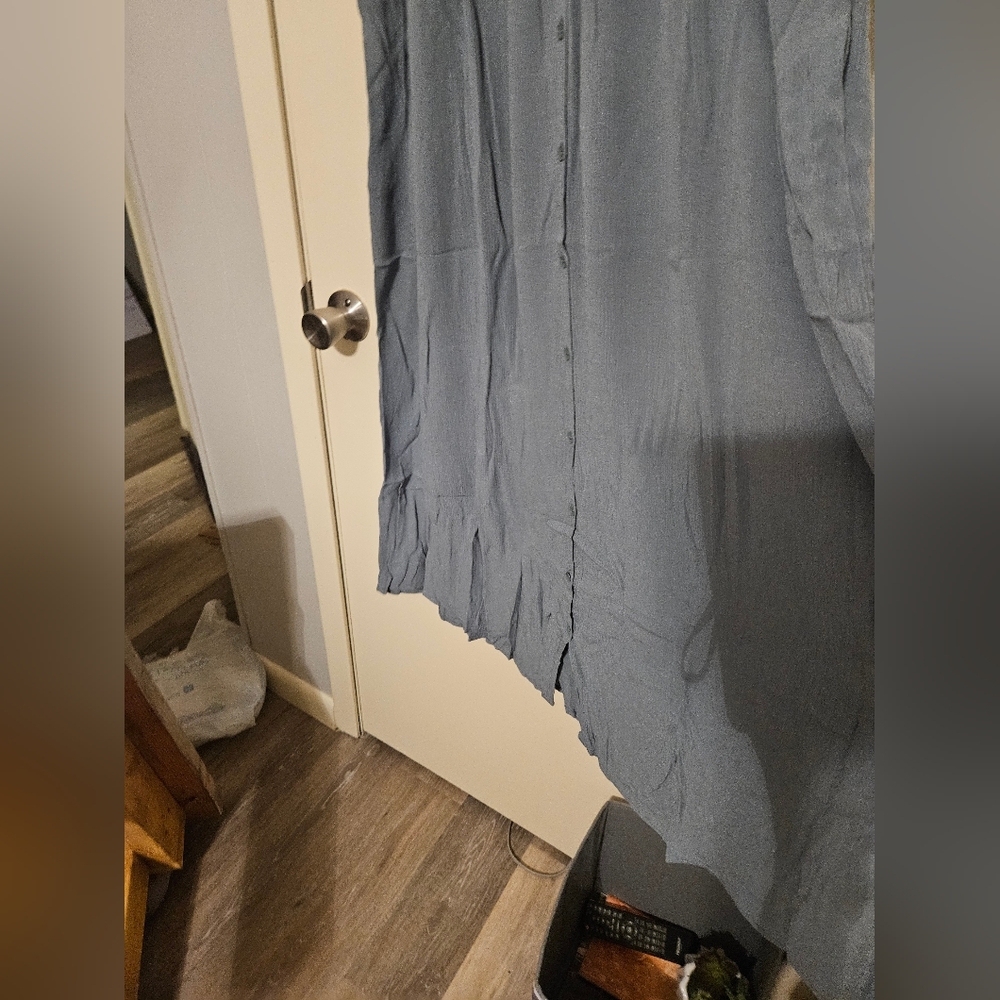 Frye Gray Button Front Dress - Picture 2 of 5